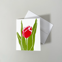 Screen Printed Tulip Card