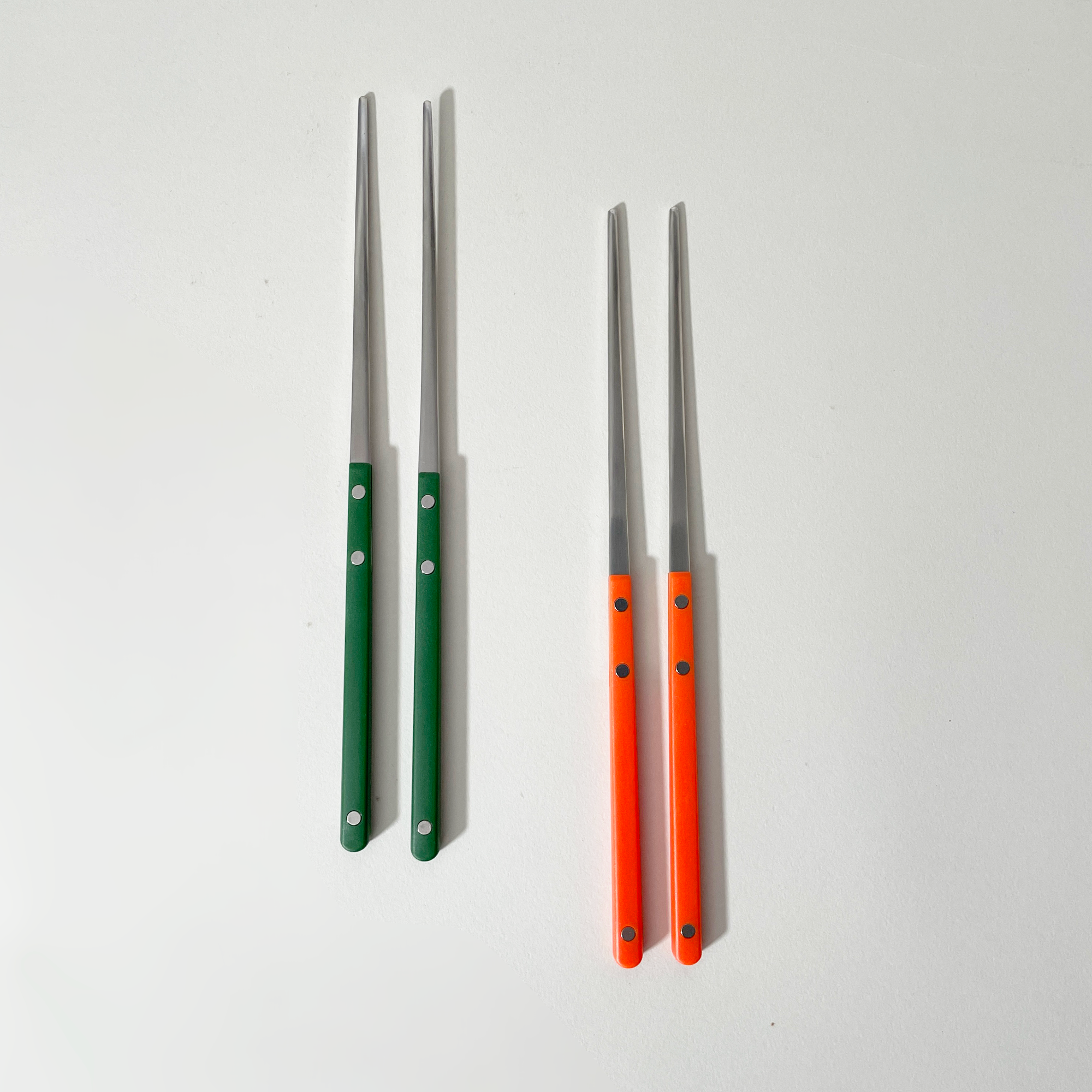 Korea Table Stainless Steel Chopsticks with Colored Acrylic Handles