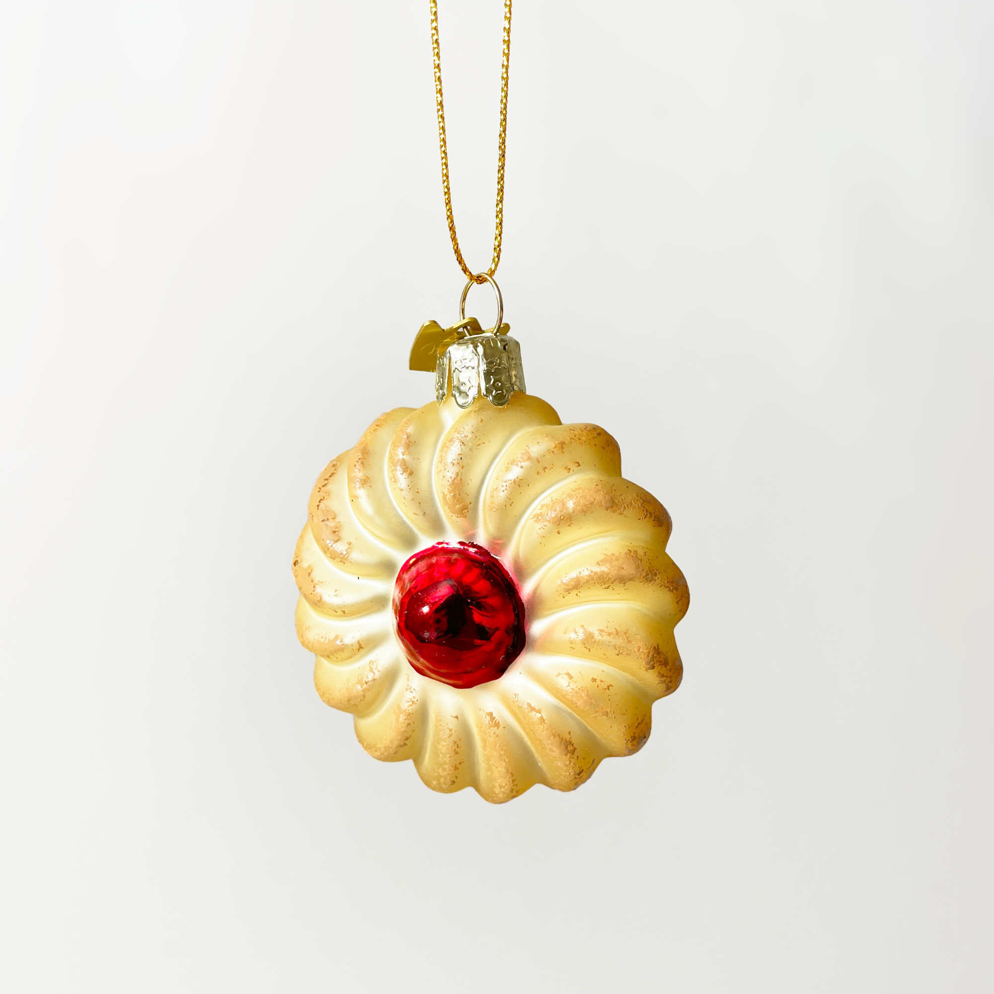 Kurt Adler Cherry Butter Cookie Blown Glass Ornament