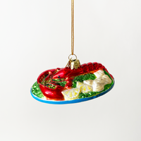 Kurt Adler Lobster Platter Blown Glass Ornament