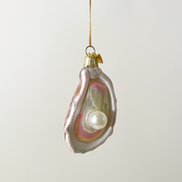 Kurt Adler Pearl Oyster Blown Glass Ornament