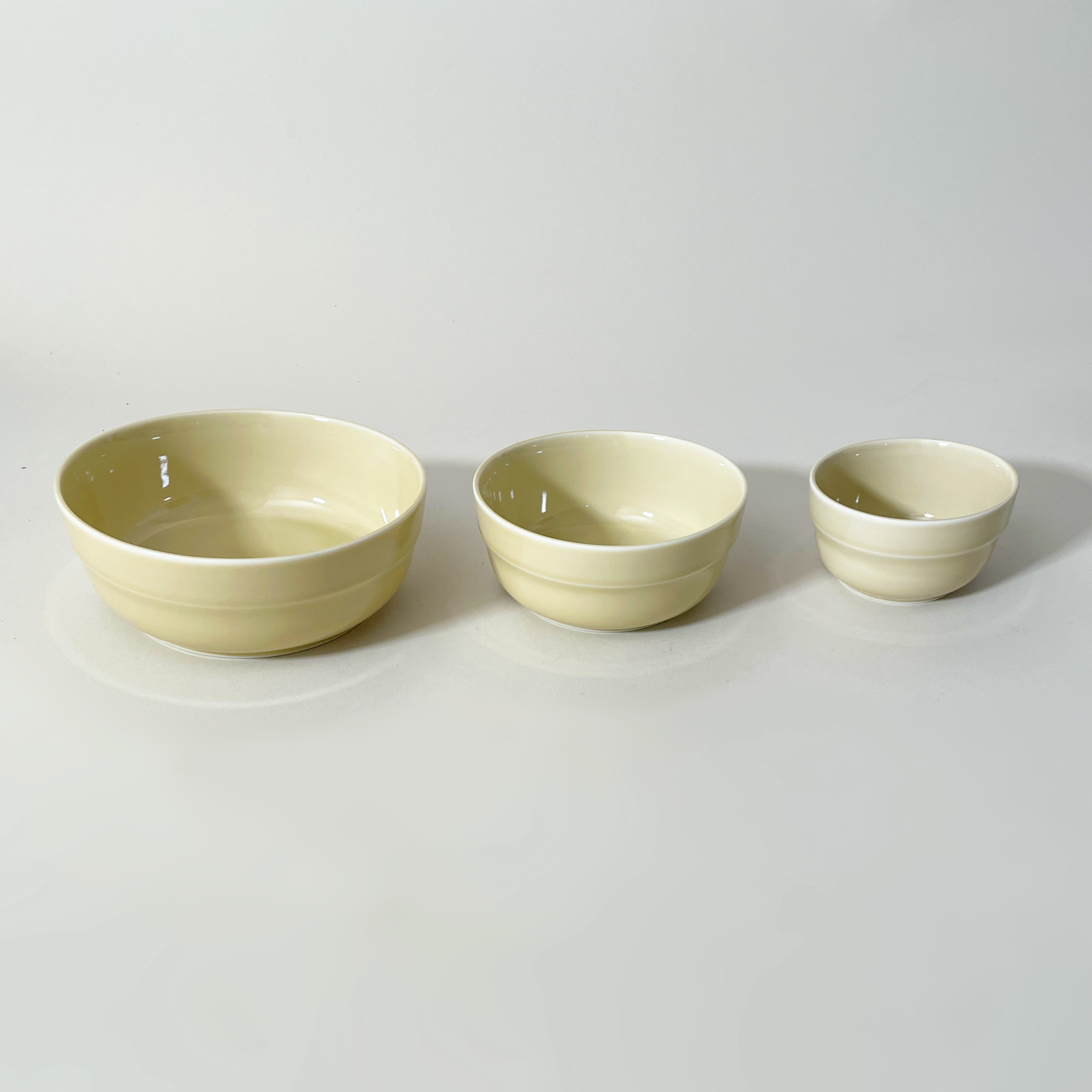 LOIS The Store Tripware Japanese Recycled Ceramic Round Bowls, Hay - Small, Medium, & Large