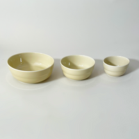 LOIS The Store Tripware Japanese Recycled Ceramic Round Bowls, Hay - Small, Medium, & Large