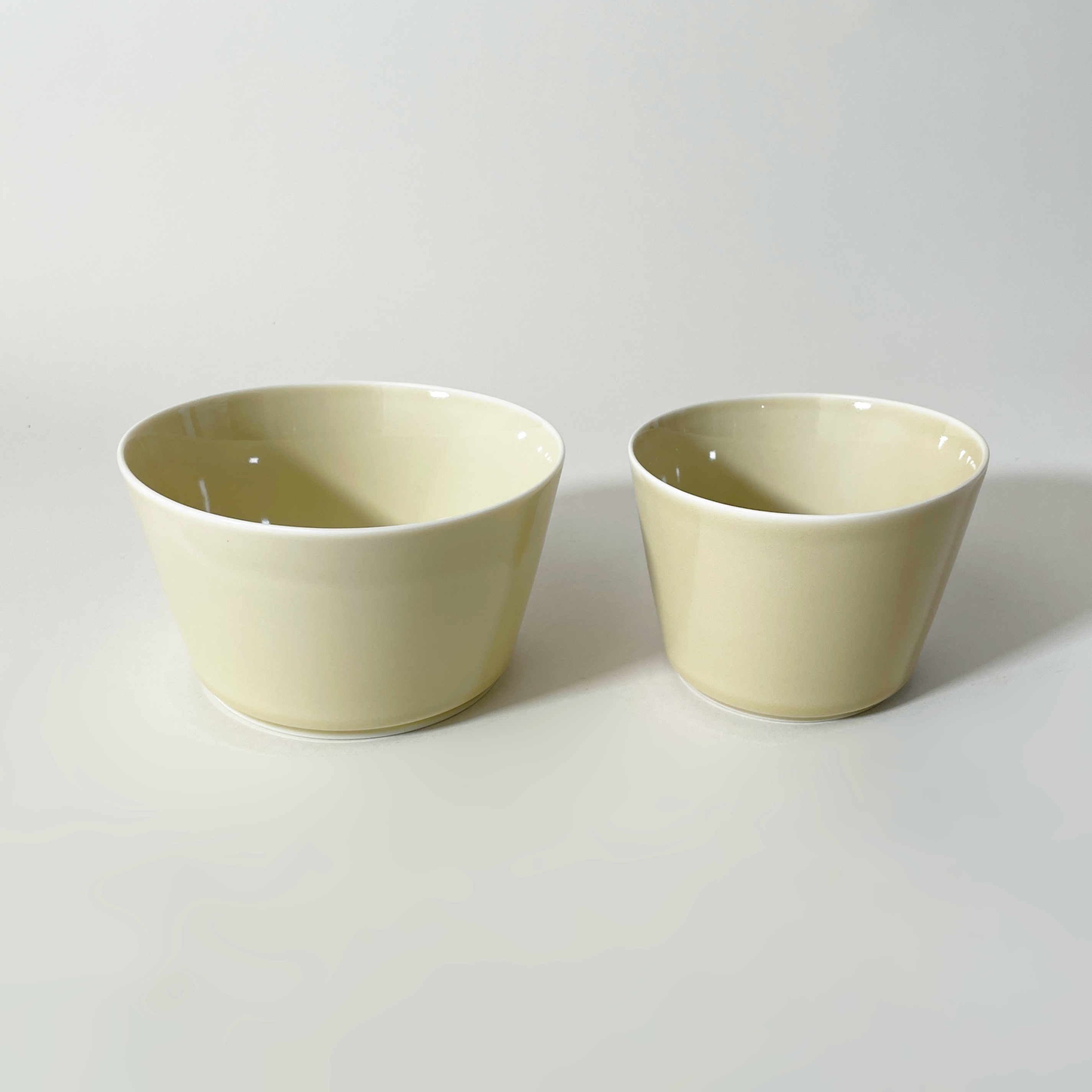 LOIS The Store Tripware Japanese Recycled Ceramic Straight-Sided Bowls, Hay - Large & Small