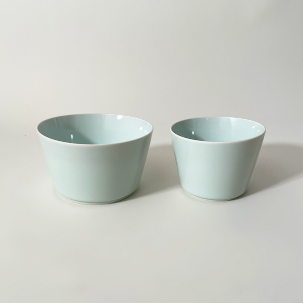 LOIS The Store Tripware Japanese Recycled Ceramic Straight-Sided Bowls, Water Blue - Large & Small