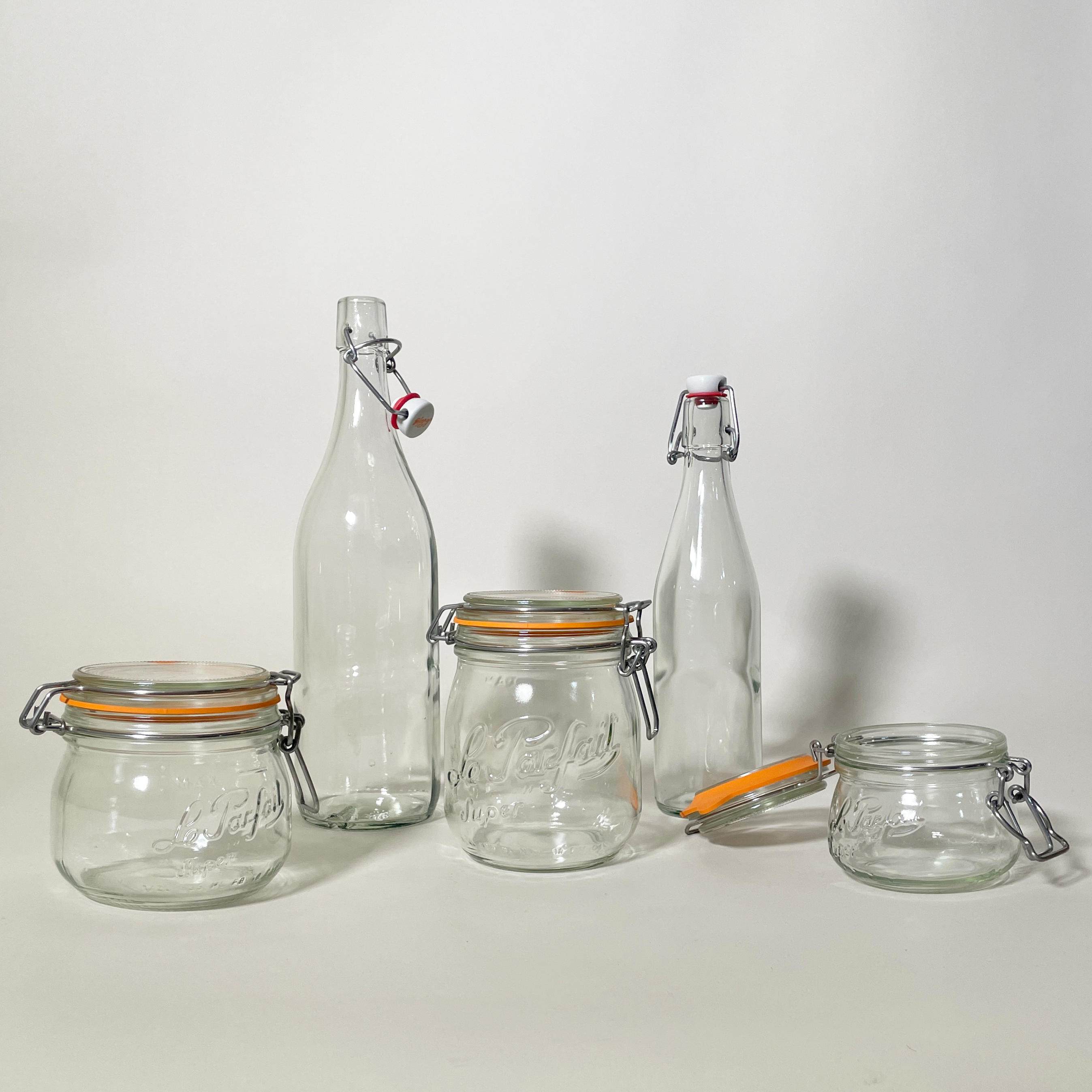 French Glass Swing-Top Storage Jars