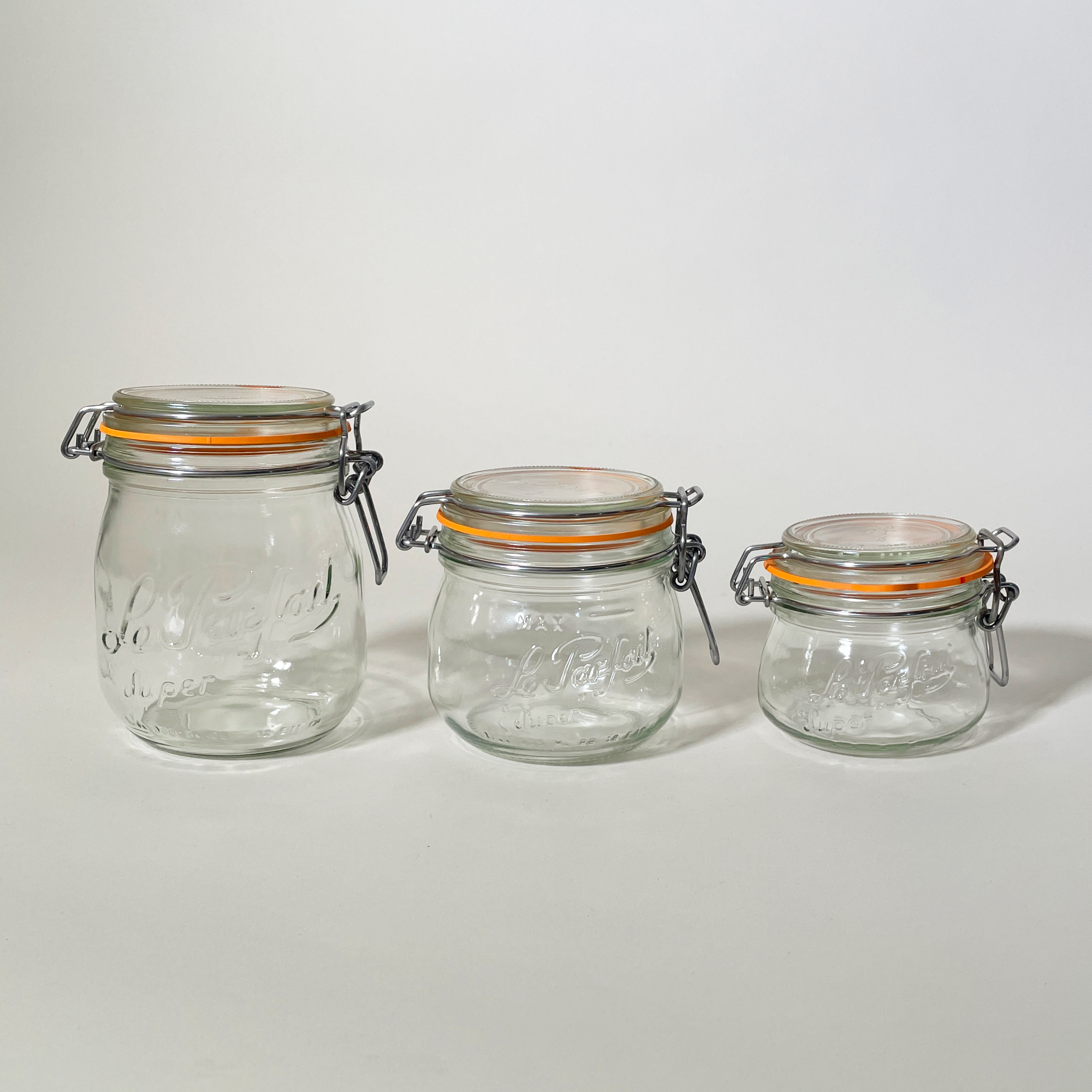 French Glass Swing-Top Storage Jars