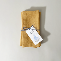 Linen Tales Set of 2 Stone-Washed Linen Napkins Honey