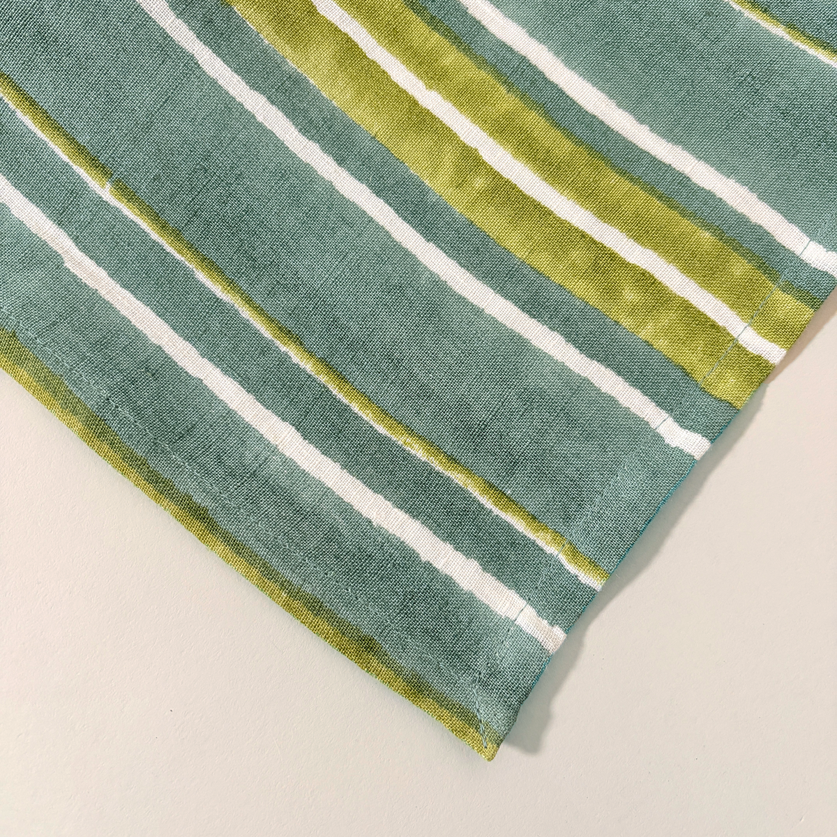 Block Print Striped Table Linen Runner