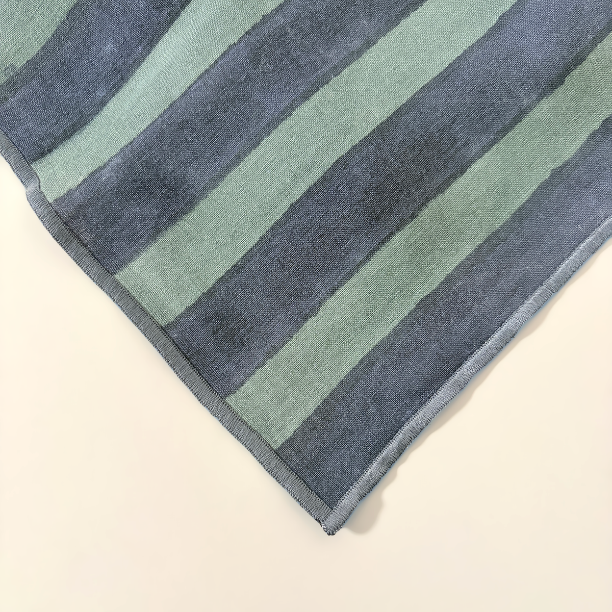 Block Print Striped Linen Tablecloth