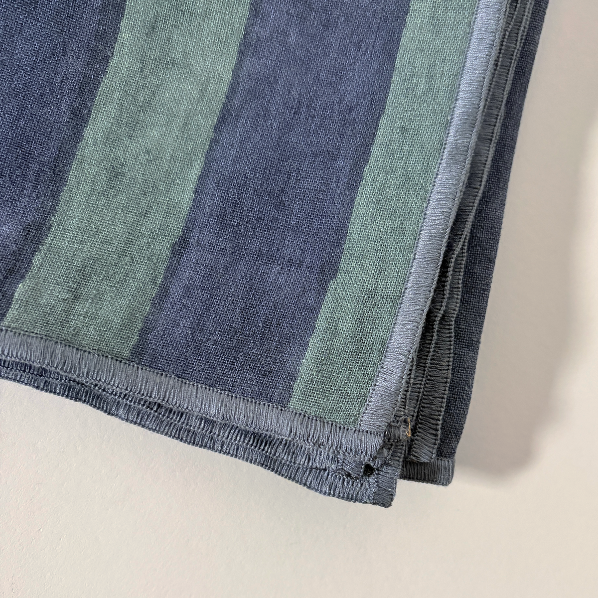 Block Print Striped Linen Napkins, Set of 2