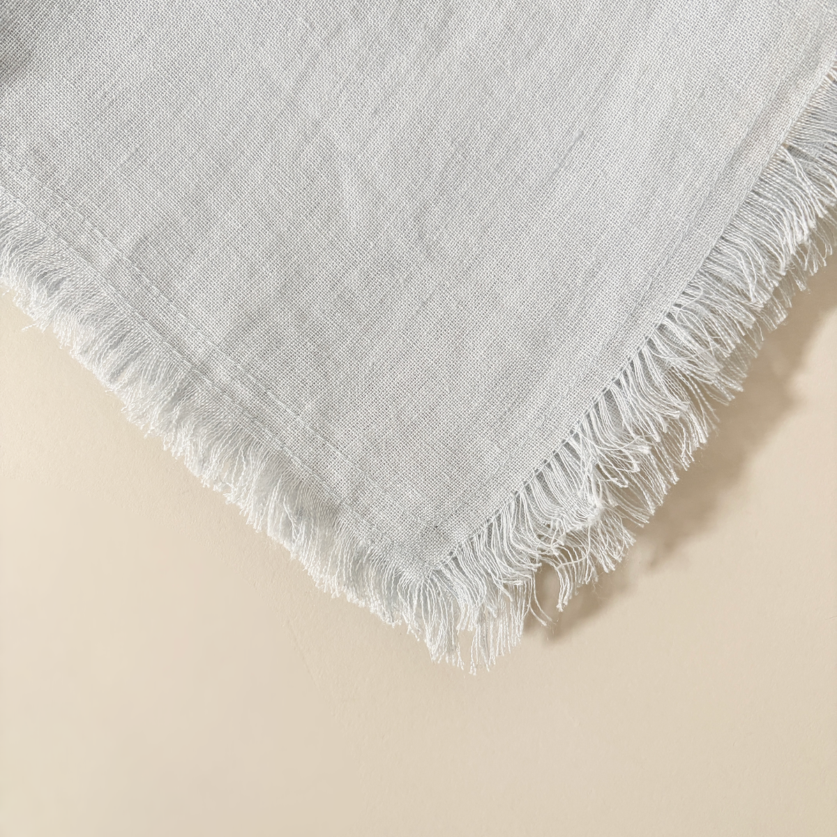 Fringe Edge Linen Tablecloth, Sky
