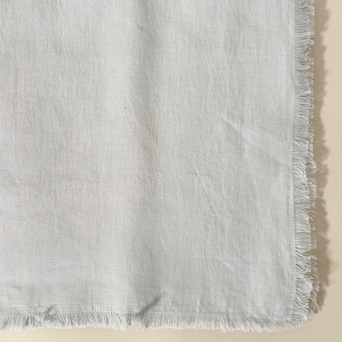 Fringe Edge Linen Tablecloth, Sky