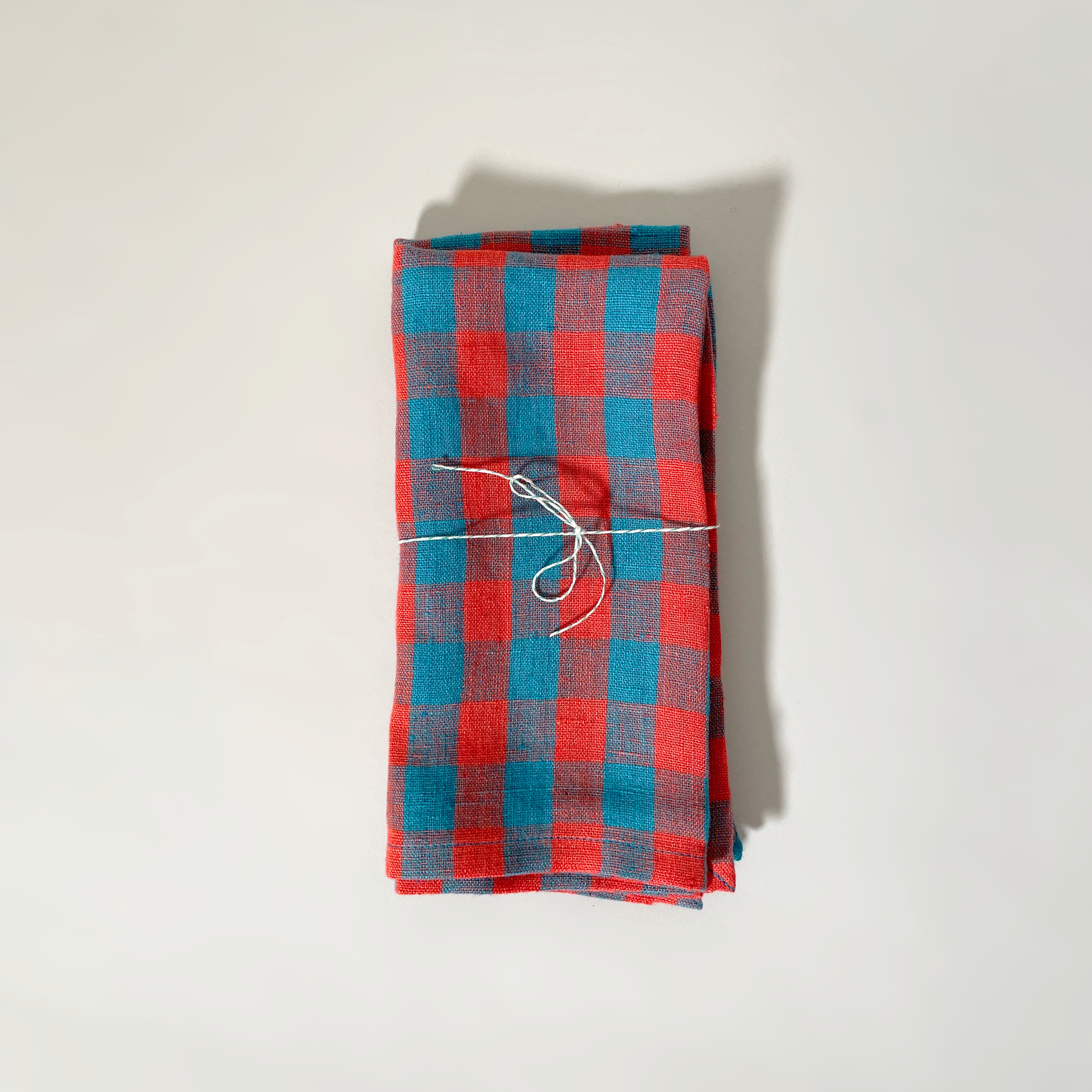 Linen Gingham Napkins, Set of 2