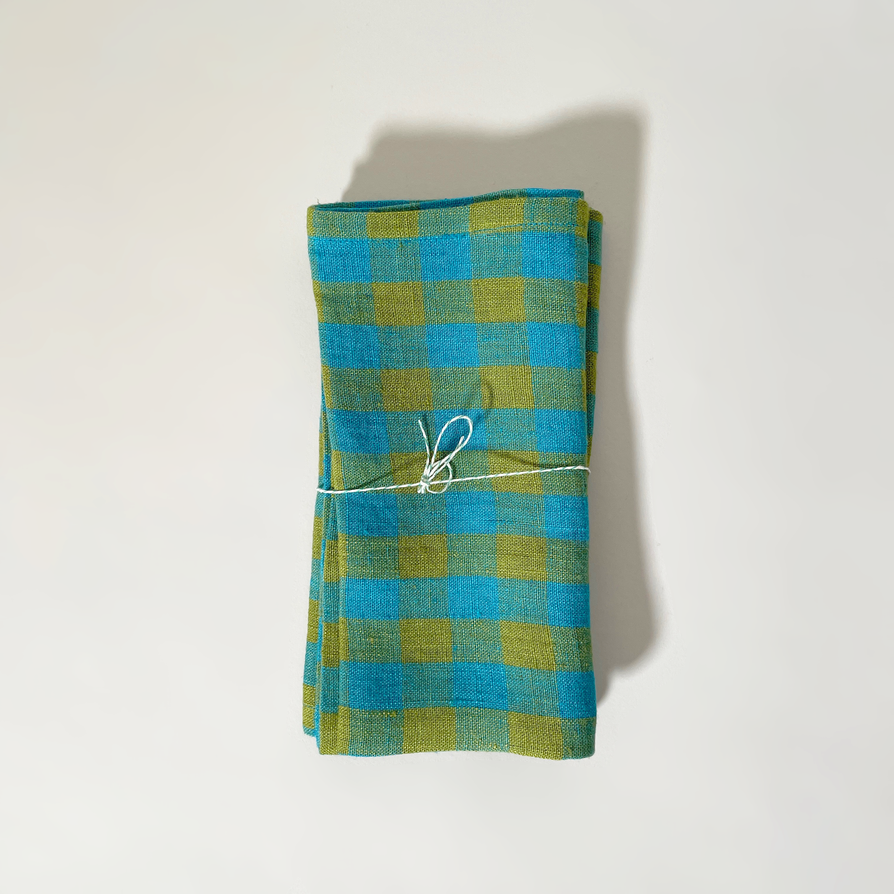 Linen Gingham Napkins, Set of 2