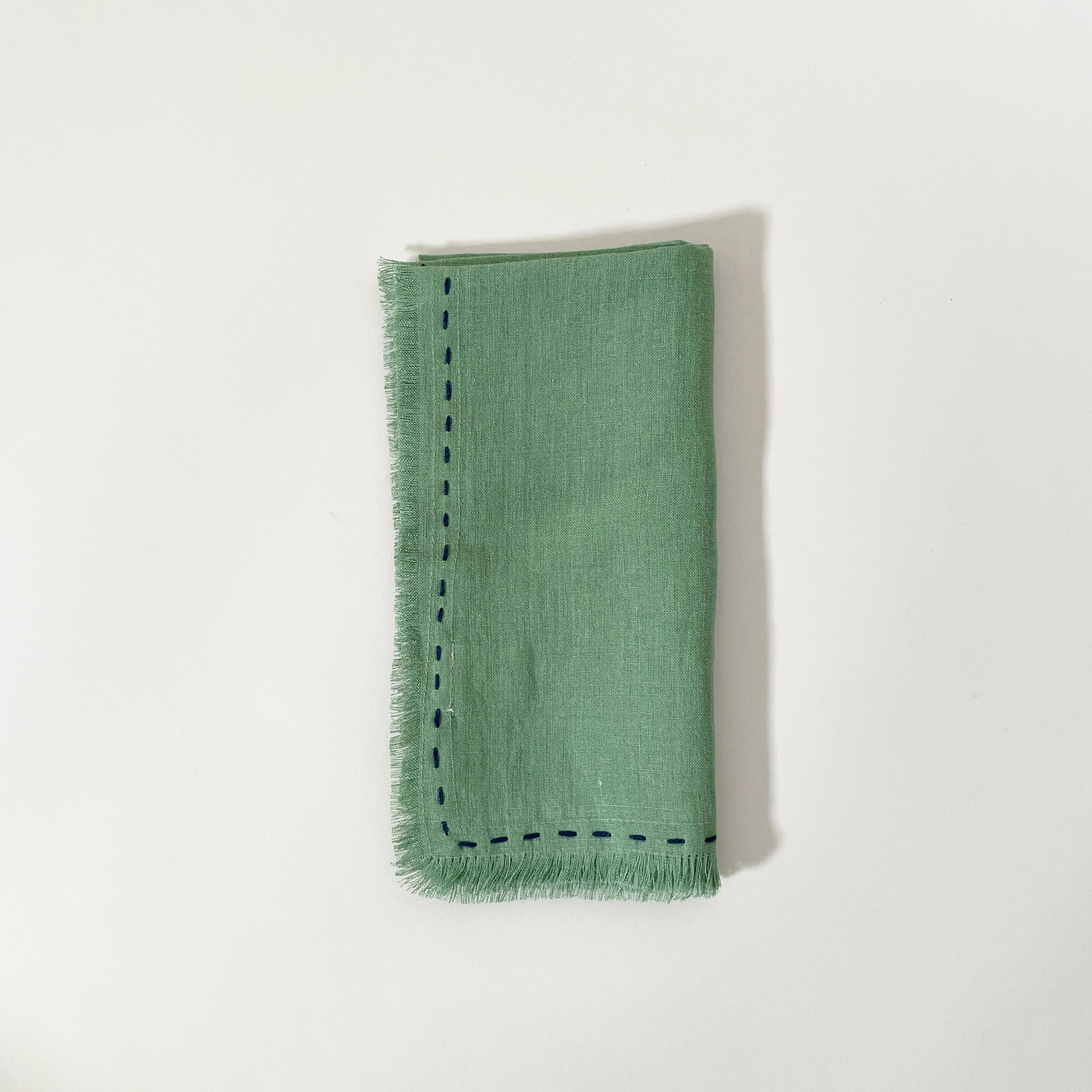 Stitch-Edge Linen Napkins, Set of 2