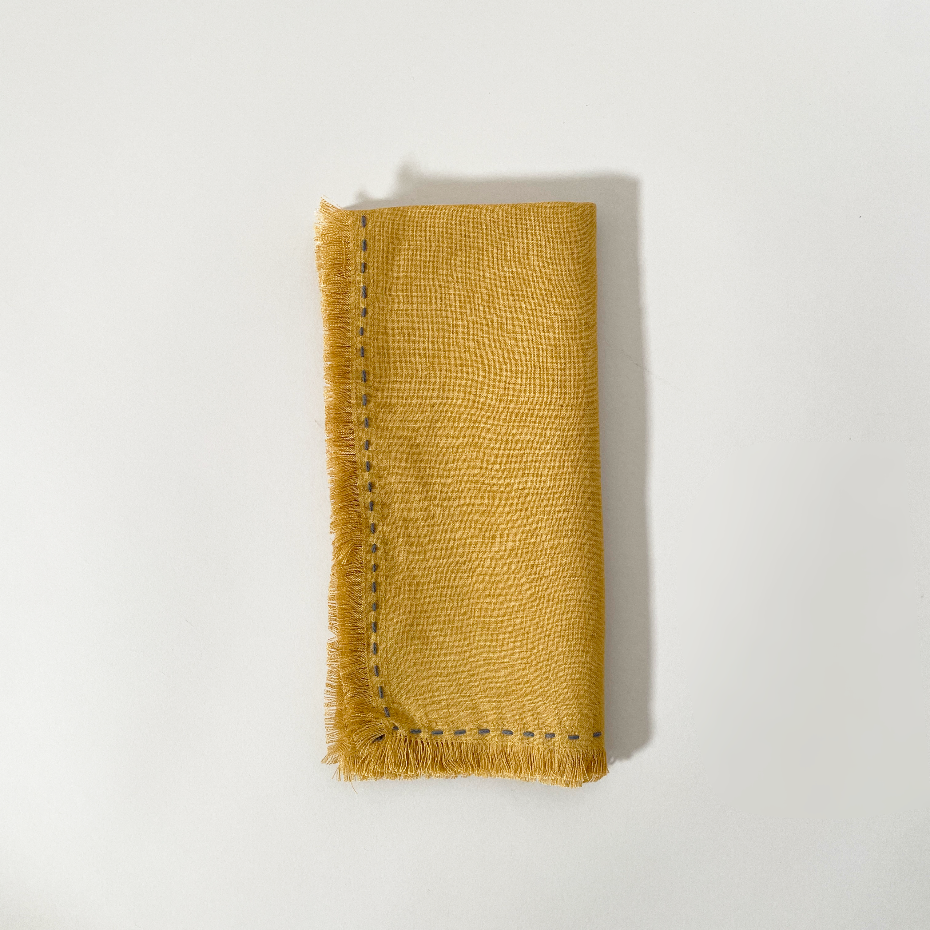 Stitch-Edge Linen Napkins, Set of 2