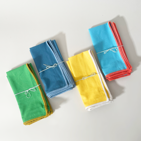 Contrast Stitched Edge Napkins