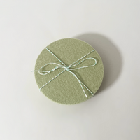 Metz Textil & Design Wool Felt Round Coasters, Sage