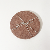 Metz Textil & Design Wool Felt Round Trivets, Cashmere