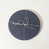 Metz Textil & Design Wool Felt Round Trivets, Graphite