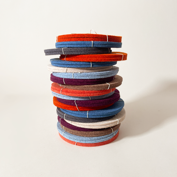 Metz Textil & Design Wool Felt Round Trivets