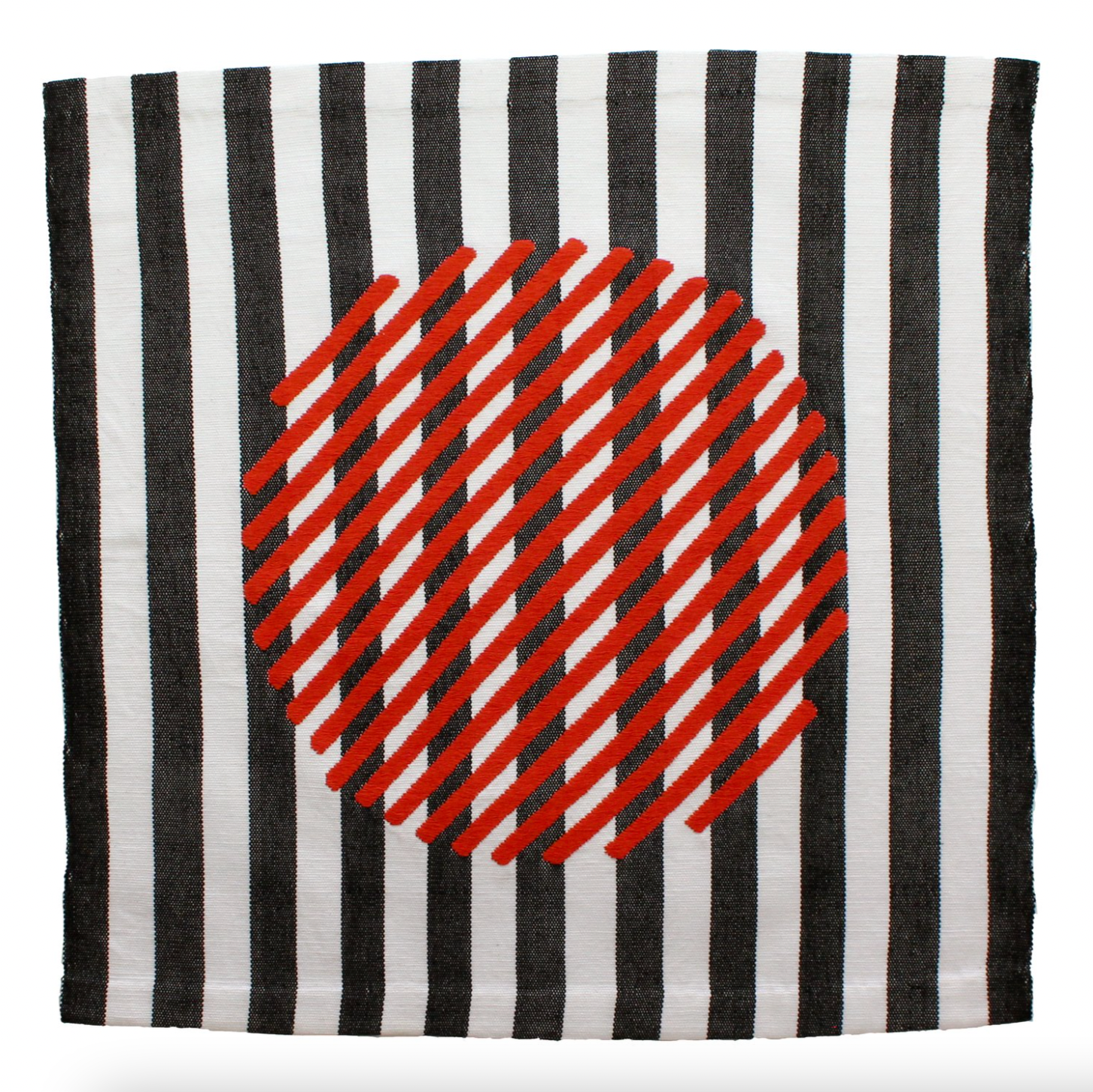 Molly Fitzpatrick Red-Orange "Ball Tapestry" – 100% Cotton, 20" x 20"