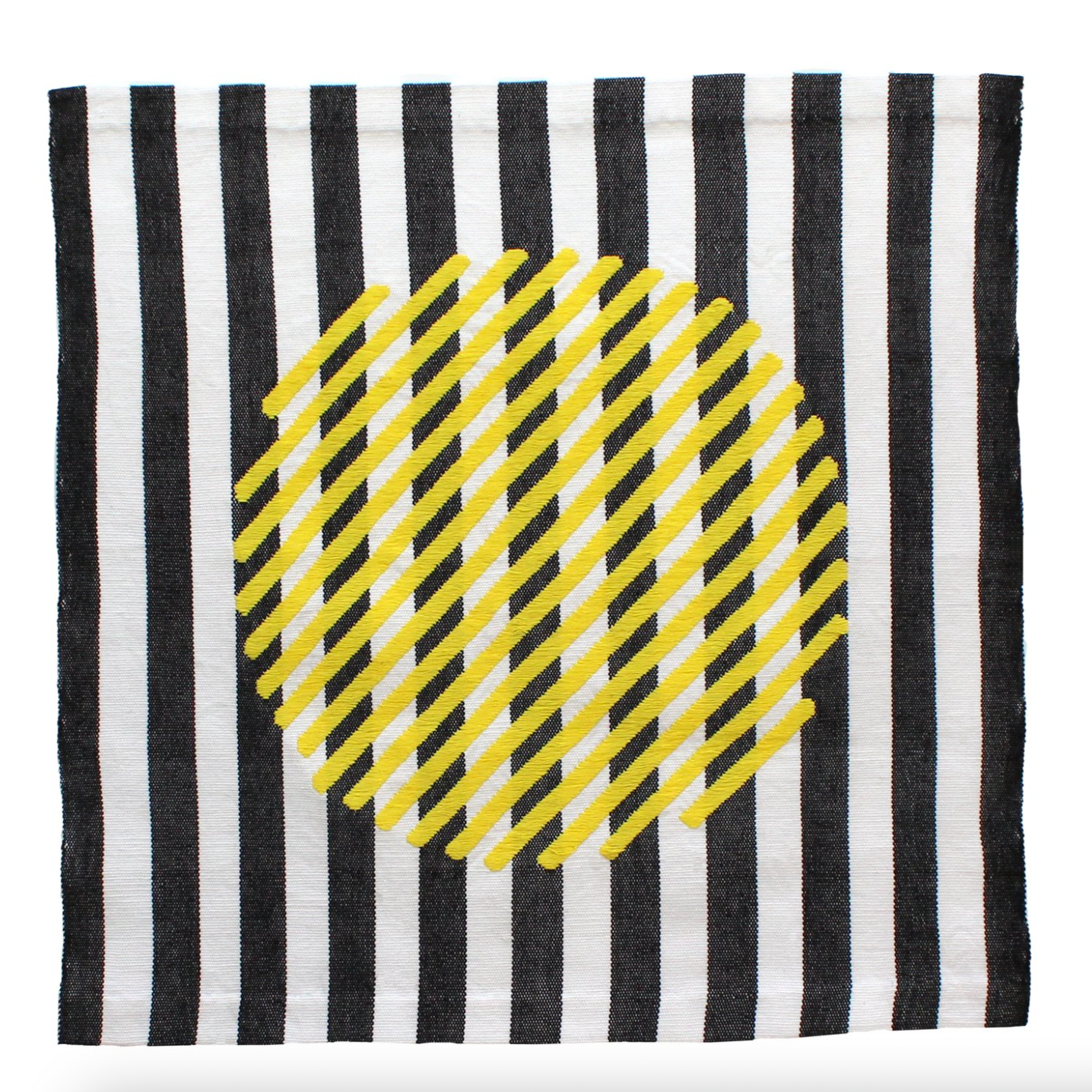 Molly Fitzpatrick Yellow "Ball Tapestry" – 100% Cotton, 20" x 20"