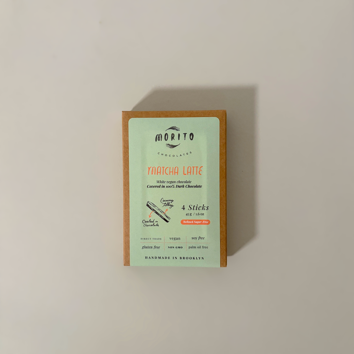Matcha Latte Vegan Chocolate Sticks