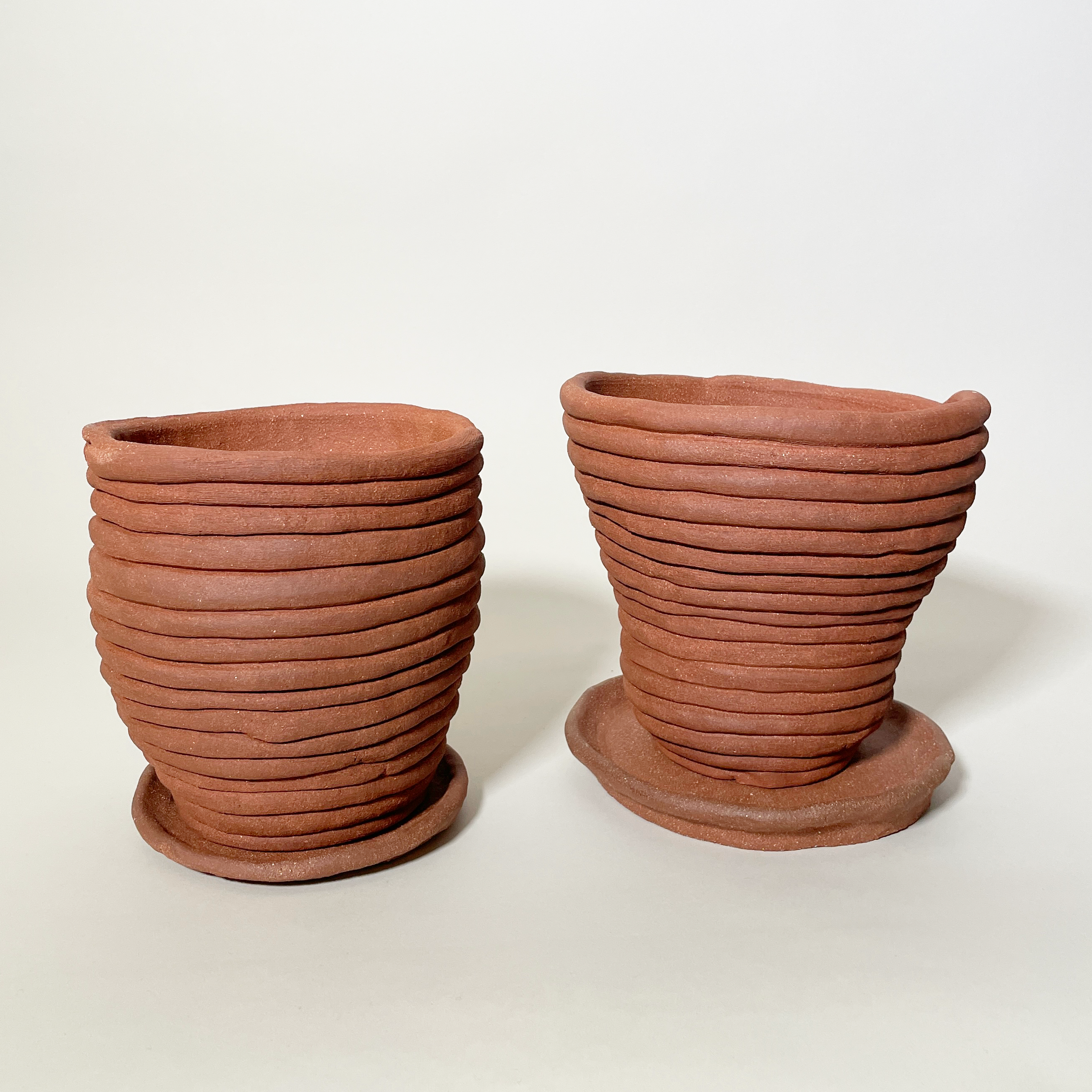 Small Hand-Coiled Ceramic Pots