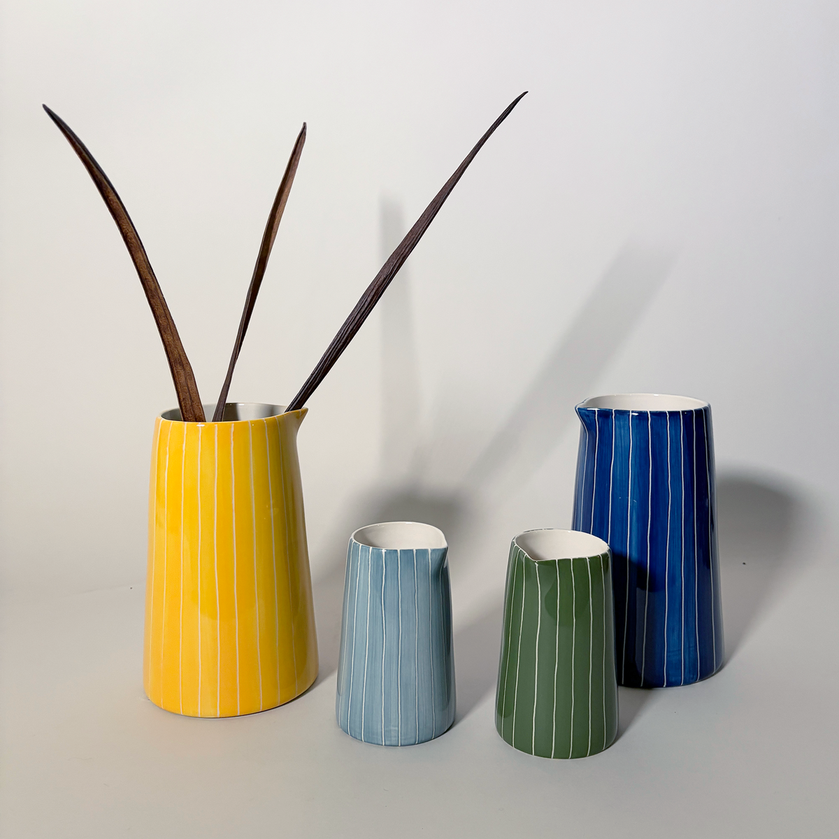 Striped Ceramic Pitchers