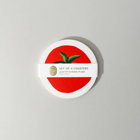 One & Only Paper Tomato Paper Coasters, Set of Four