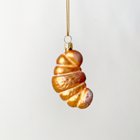 Croissant Blown Glass Ornament