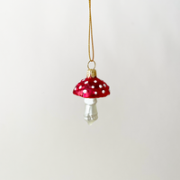 Toadstool Blown Glass Ornament