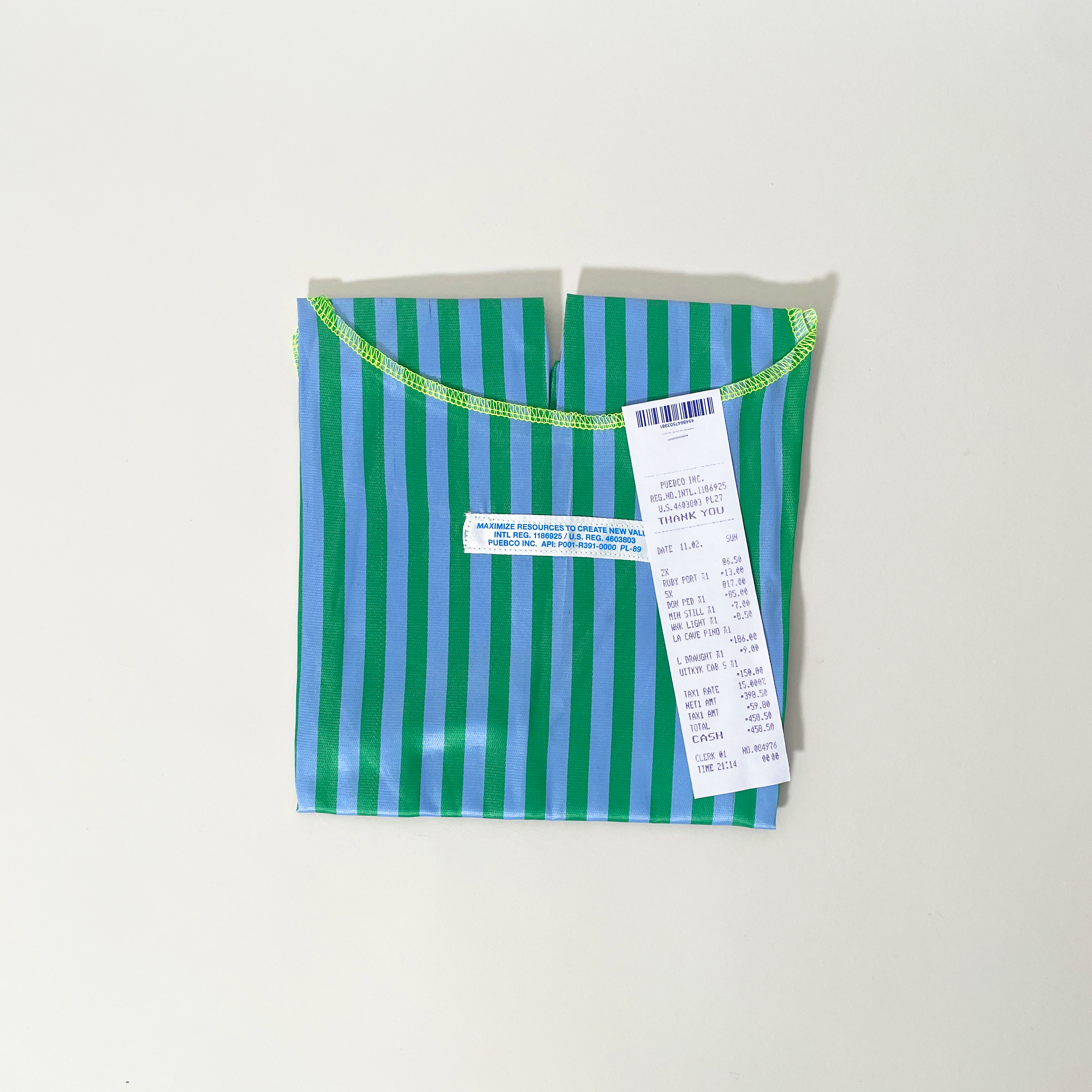 Striped Reusable Tote Bag