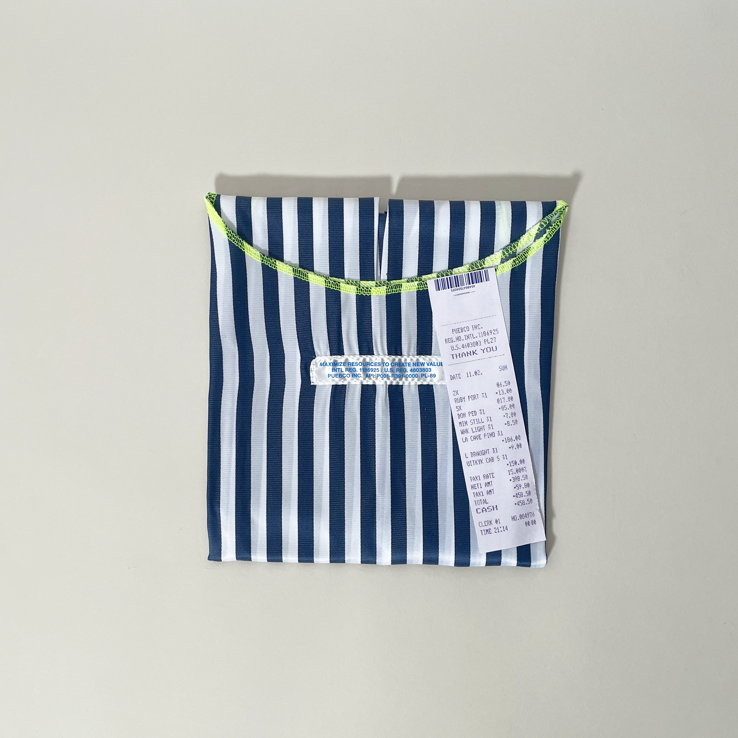 Striped Reusable Tote Bag