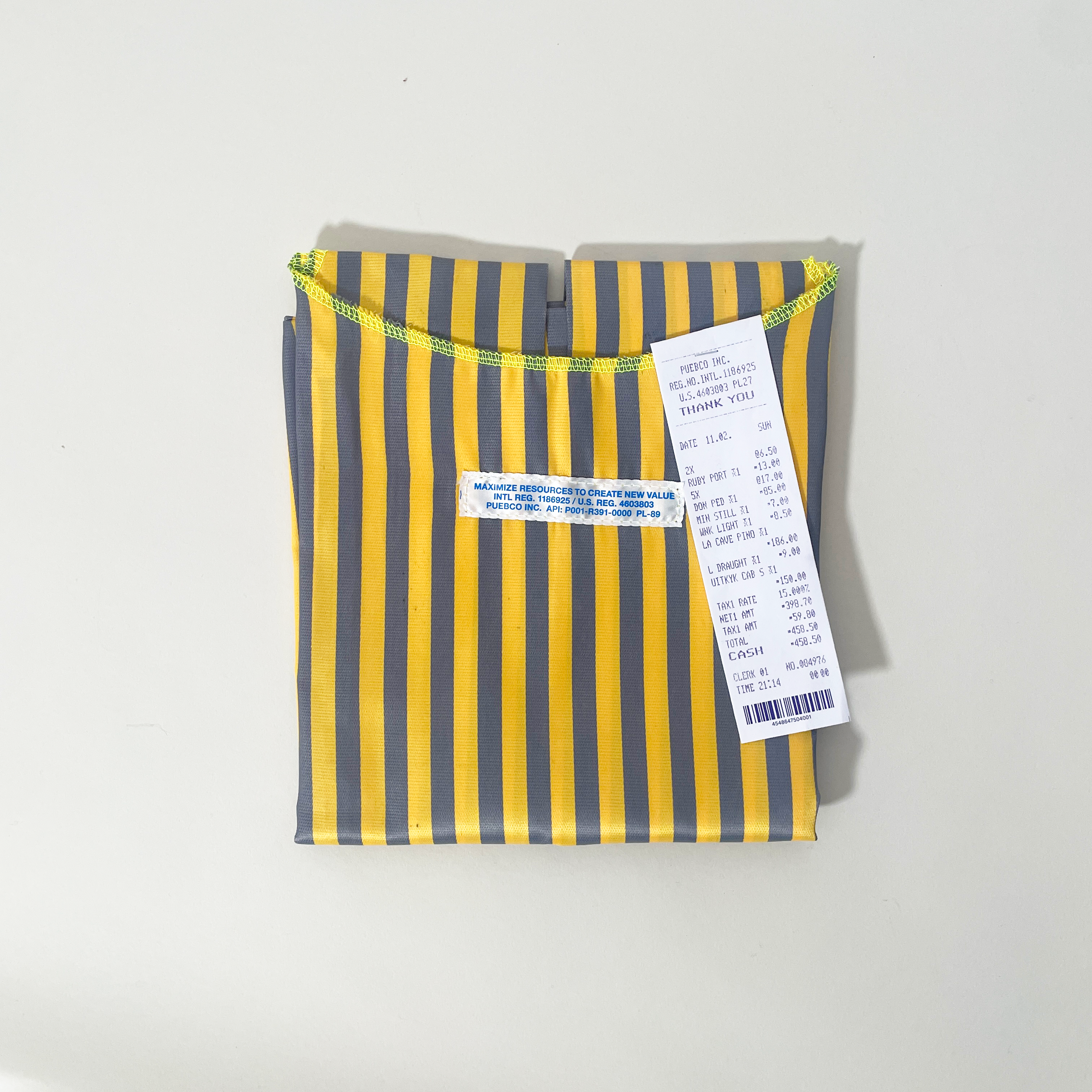 Striped Reusable Tote Bag