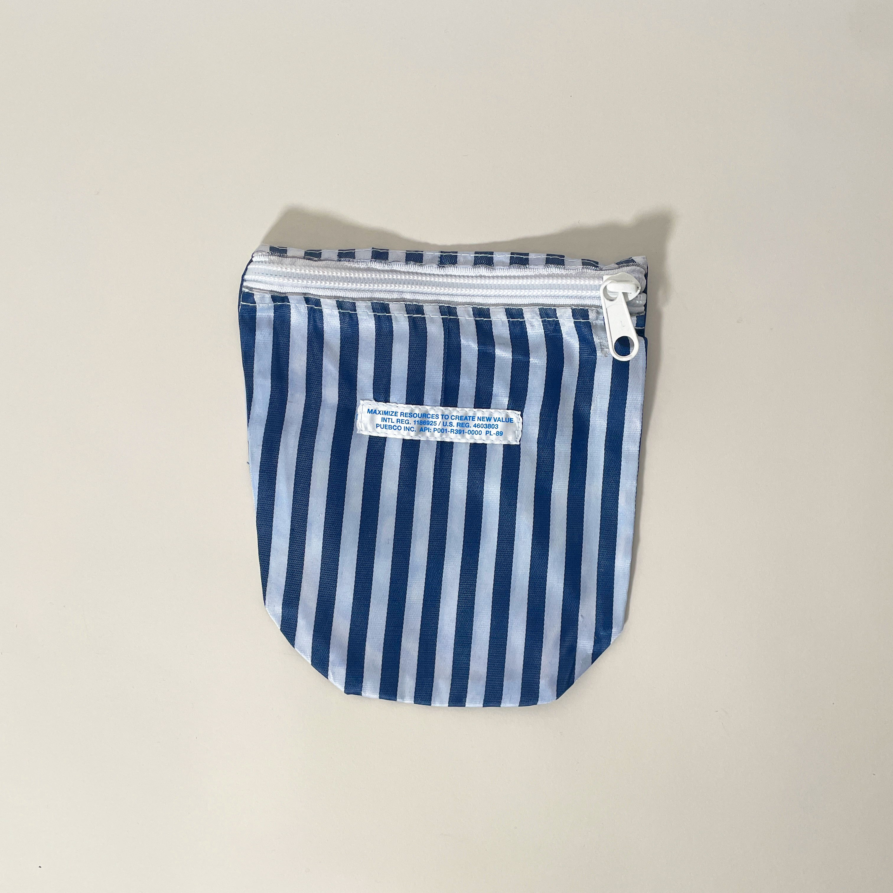 Striped Zipper Pouch
