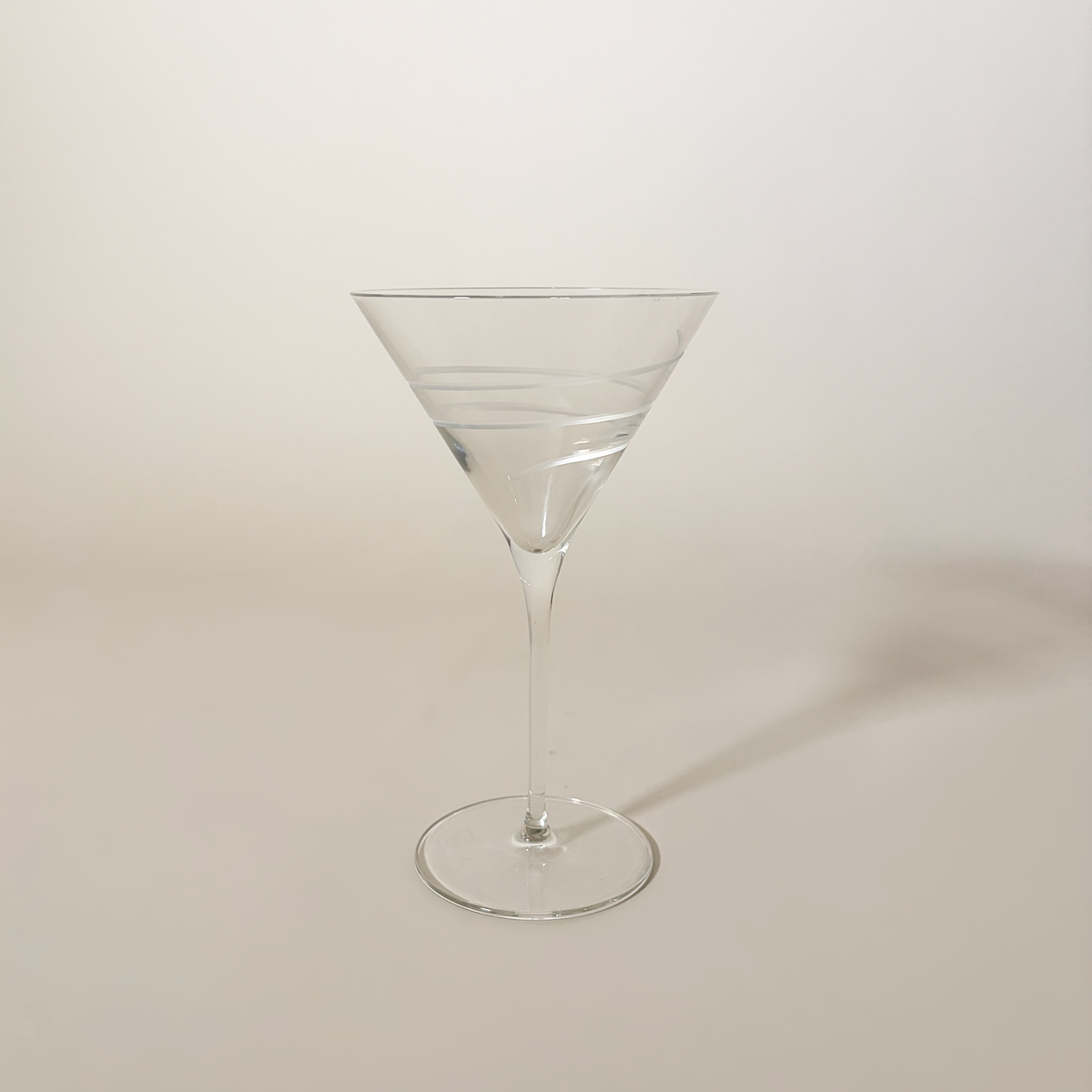 Etched Martini Glass