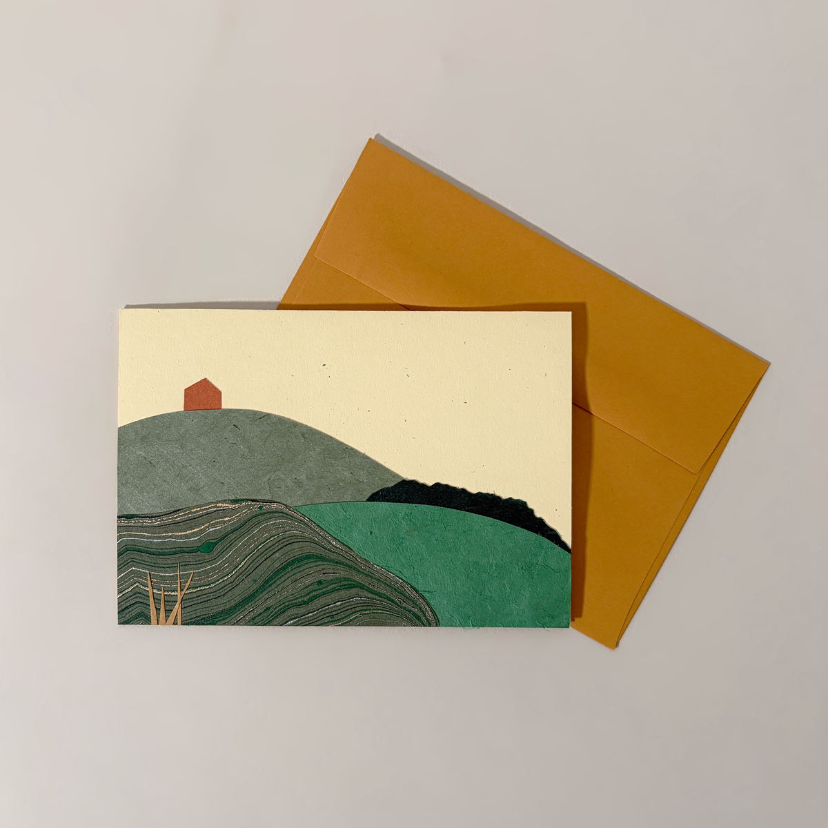 Hills & Barn Landscape Collage Card