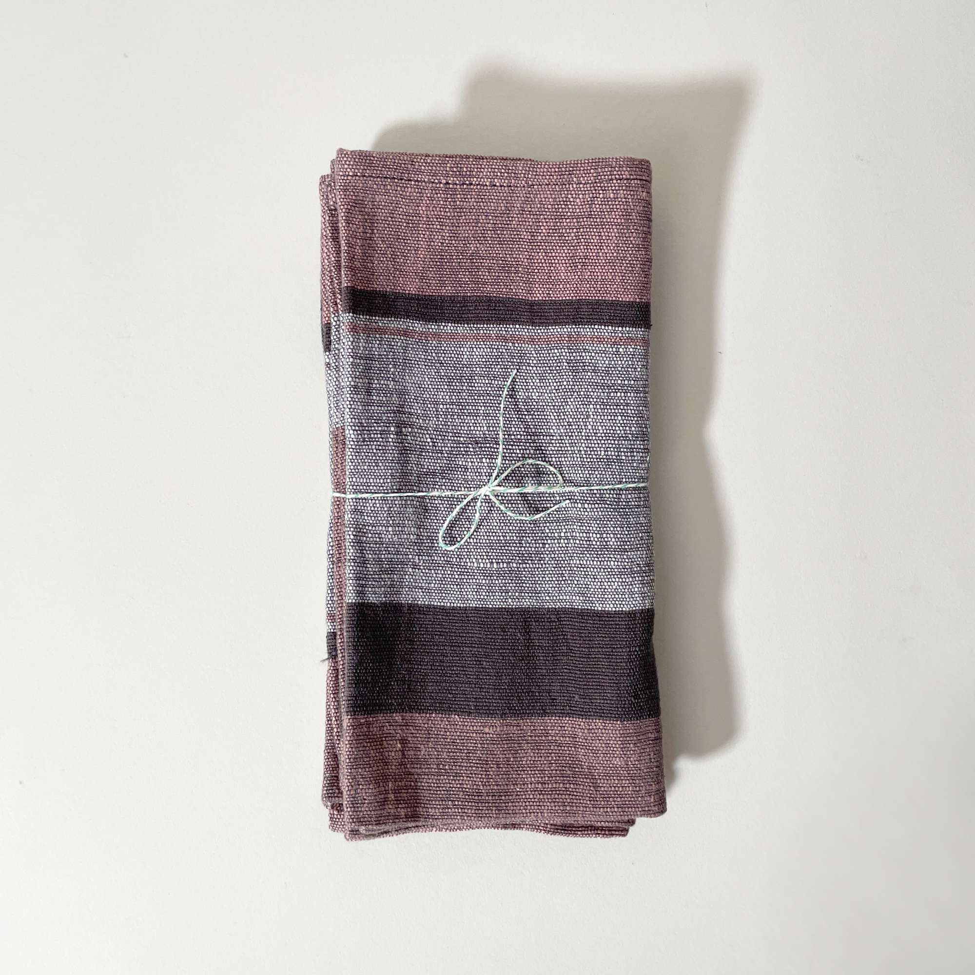 Sabahar Fair Trade Cotton Napkins Set of 2 – Handwoven in Ethiopia - Blush