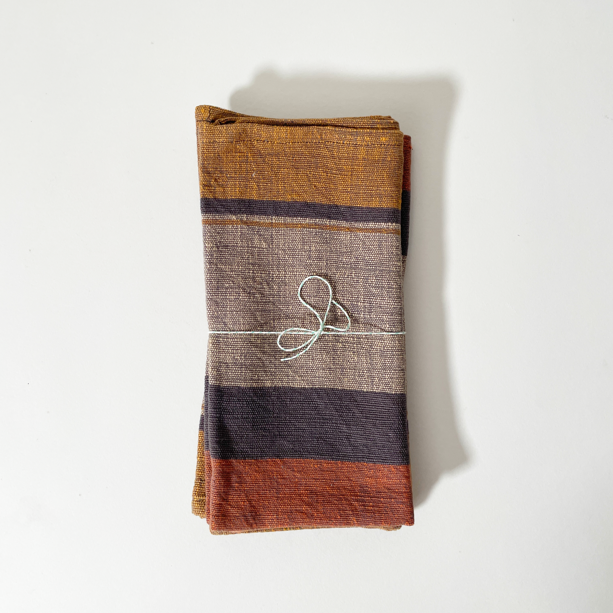Sabahar Fair Trade Cotton Napkins Set of 2 – Handwoven in Ethiopia - Copper