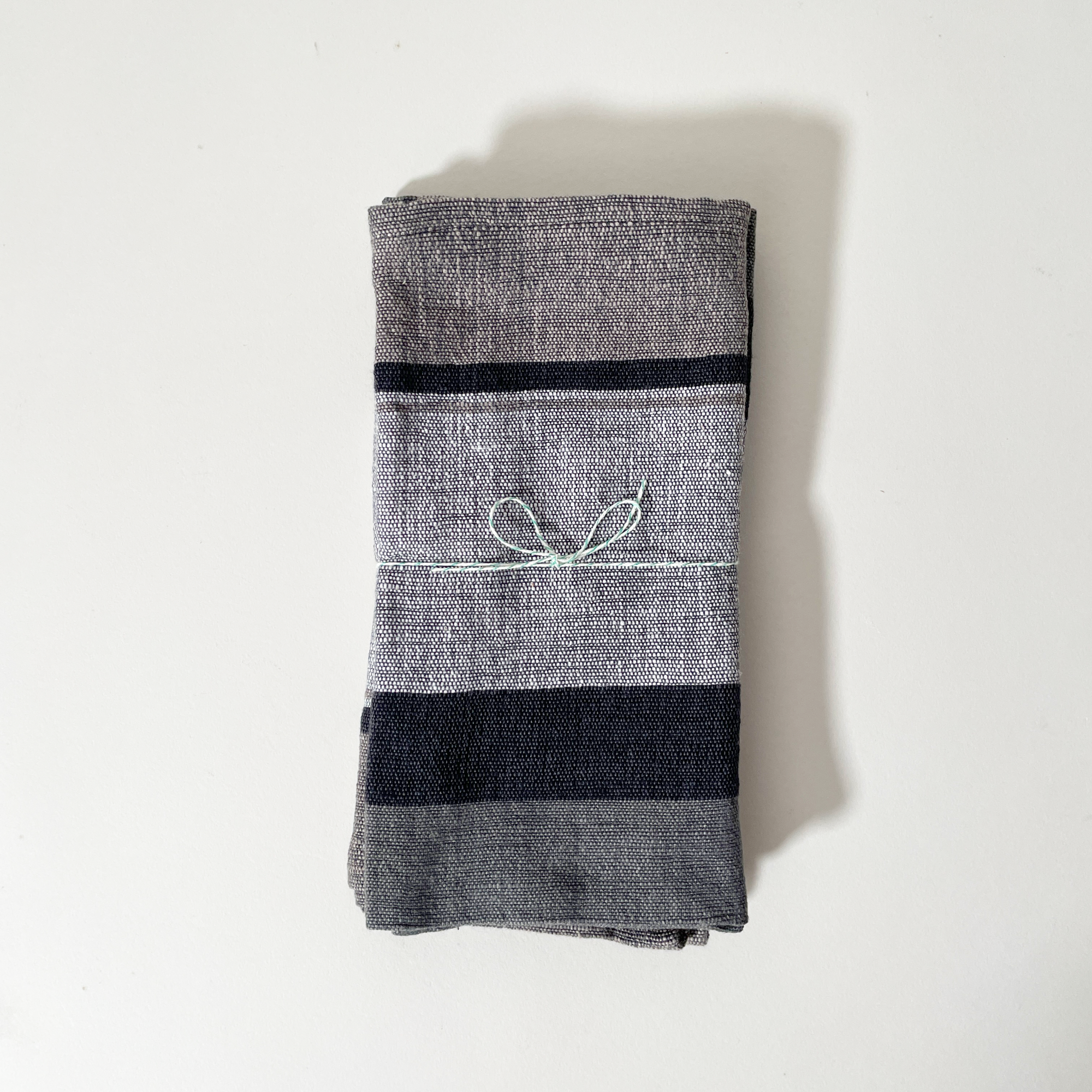 Sabahar Fair Trade Cotton Napkins Set of 2 – Handwoven in Ethiopia - Gray