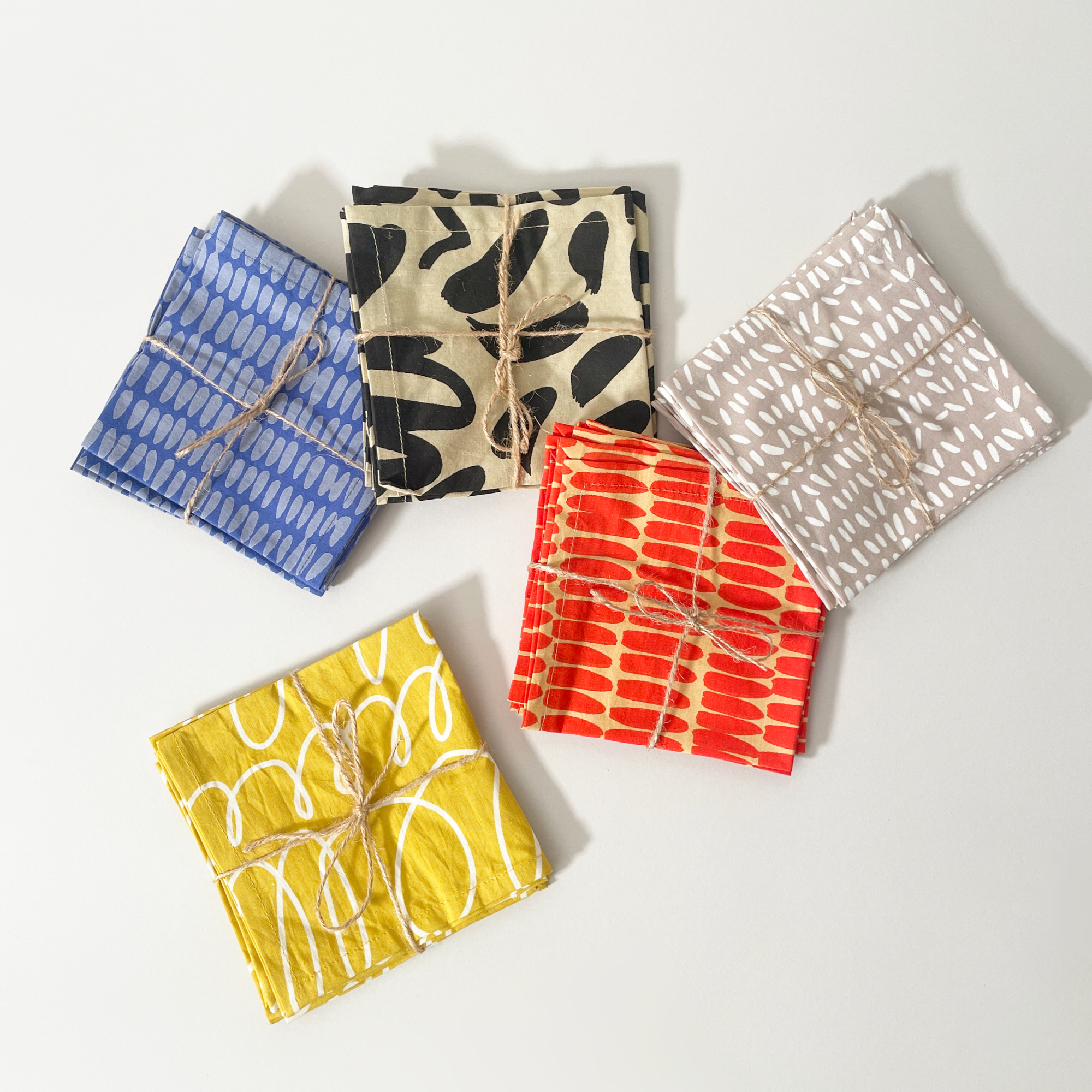 See Design Colorful Cotton Cocktail Napkins Group