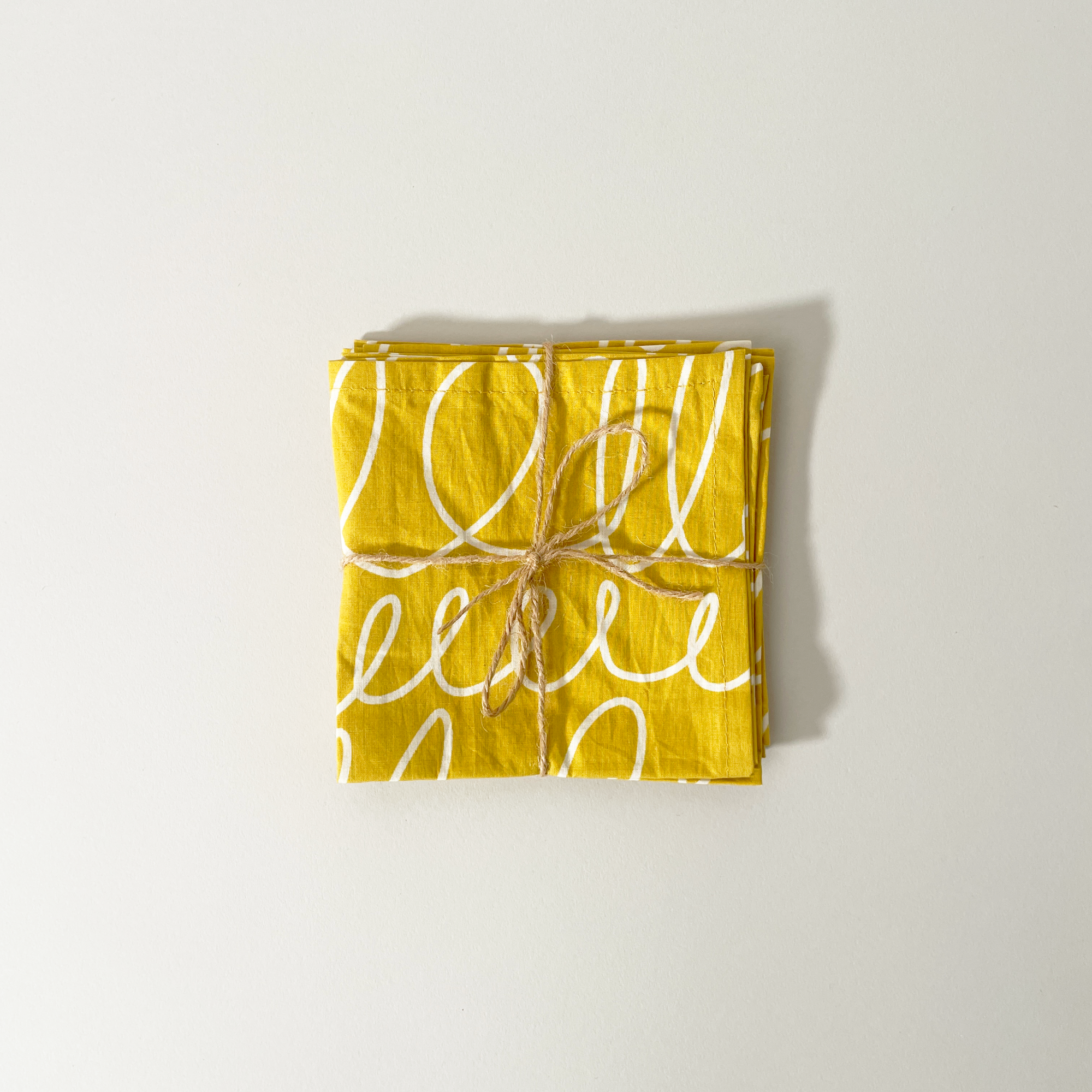 See Design Colorful Cotton Cocktail Napkins Mustard Notes