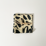 See Design Colorful Cotton Cocktail Napkins Sonnet Black & Khaki