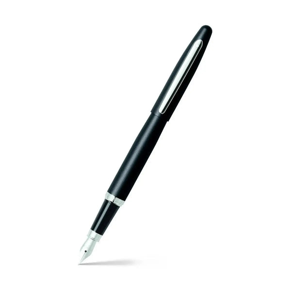 Matte Black Fountain Pen with Chrome Trims