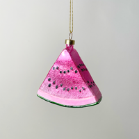 Watermelon Slice Blown Glass Ornament