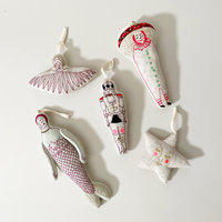 Skippy Cotton Embroidered Cotton Lavender-Filled Ornaments