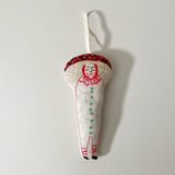 Skippy Cotton Embroidered Cotton Lavender-Filled Ornaments, Mushroom Person